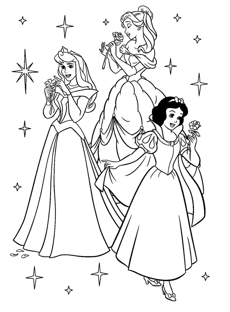 Free Printable Print Frozen Disney Princess Coloring Pages