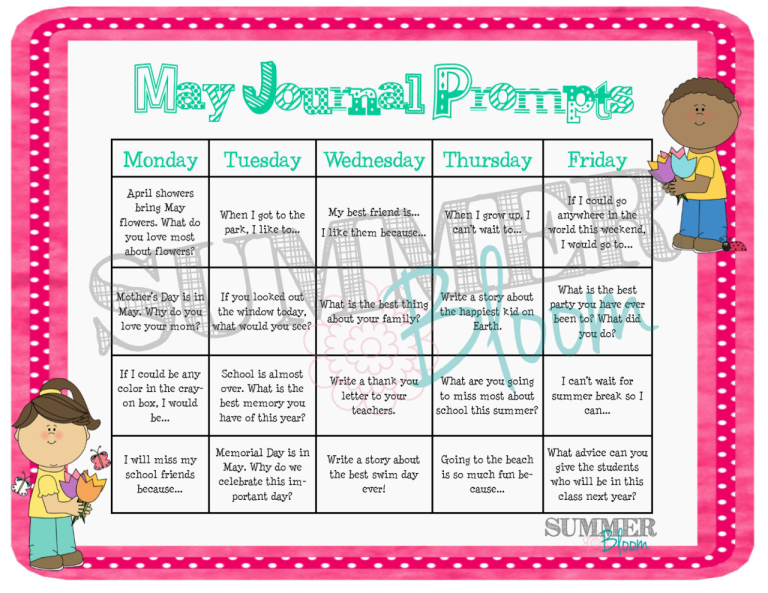 1st Grade Writing Prompts May
