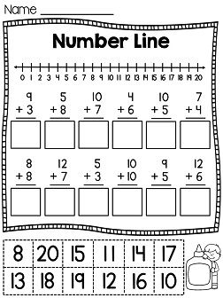 1st Grade Cut And Paste Math Worksheets