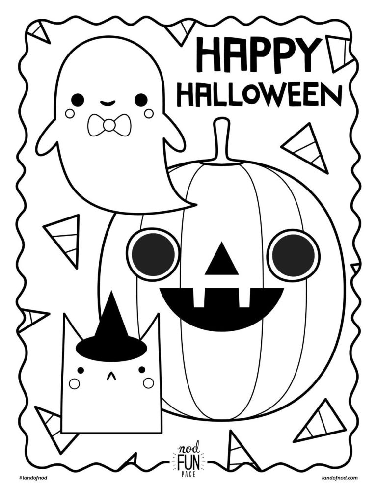 Happy Halloween Colouring Pages Easy