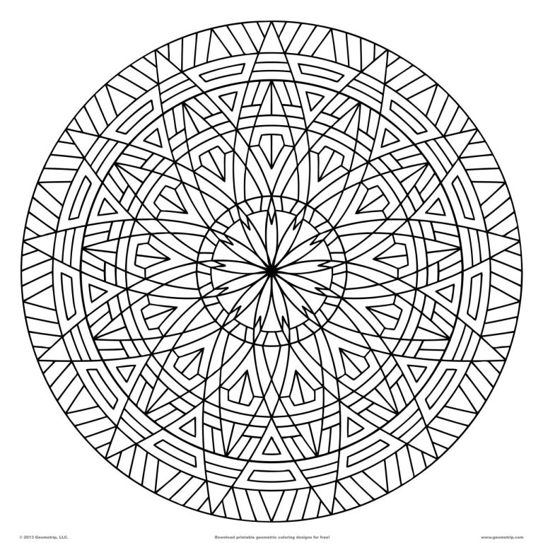 Cool Geometric Coloring Pages For Kids