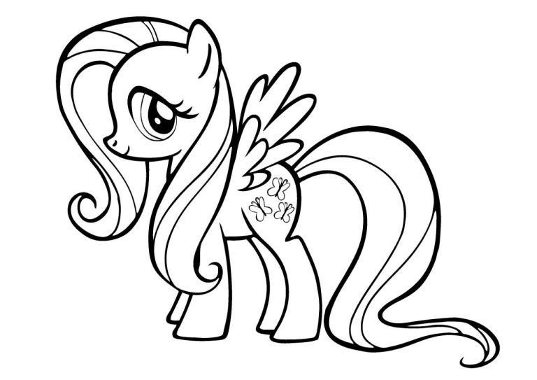 Twilight Sparkle Fluttershy My Little Pony Coloring Pages