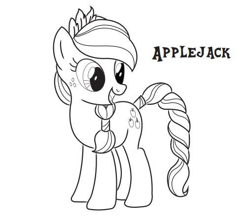 Twilight Sparkle My Little Pony Coloring Pages Applejack