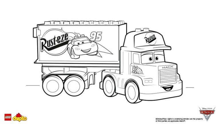 Disney Cars Coloring Pages Mack