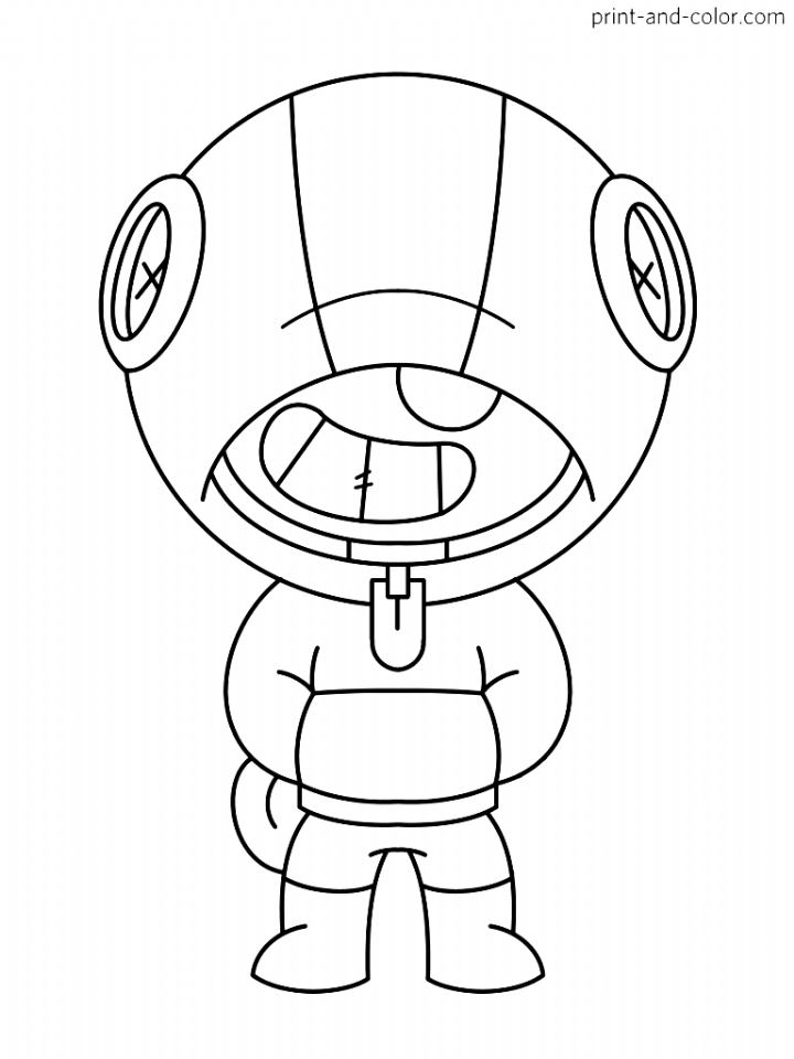 Sketch Brawl Stars Coloring Pages Leon