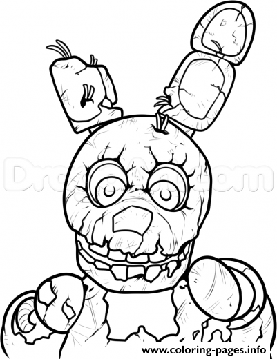 Withered Golden Freddy Fnaf Coloring Pages