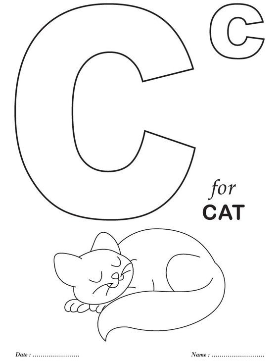 Full Page Preschool Free Printable Alphabet Coloring Pages