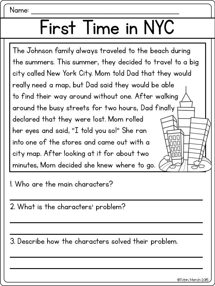 2nd Grade Reading Passages Problem And Solution