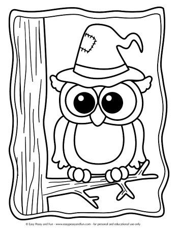 Easy Halloween Coloring Pages For Toddlers