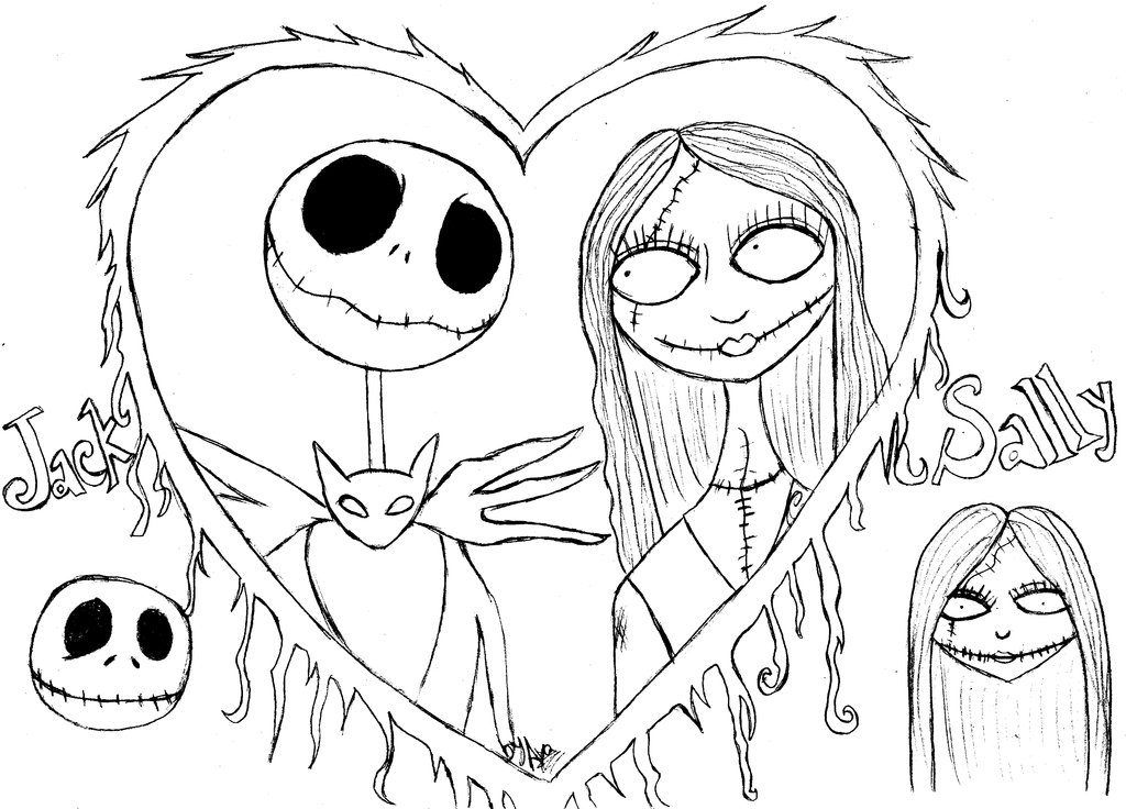 Nightmare Before Christmas Free Printable Halloween Coloring Pages