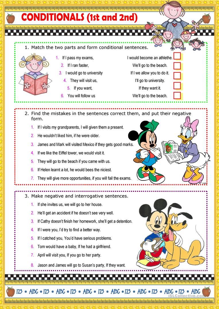 1st And 2nd Conditional Exercises Printable