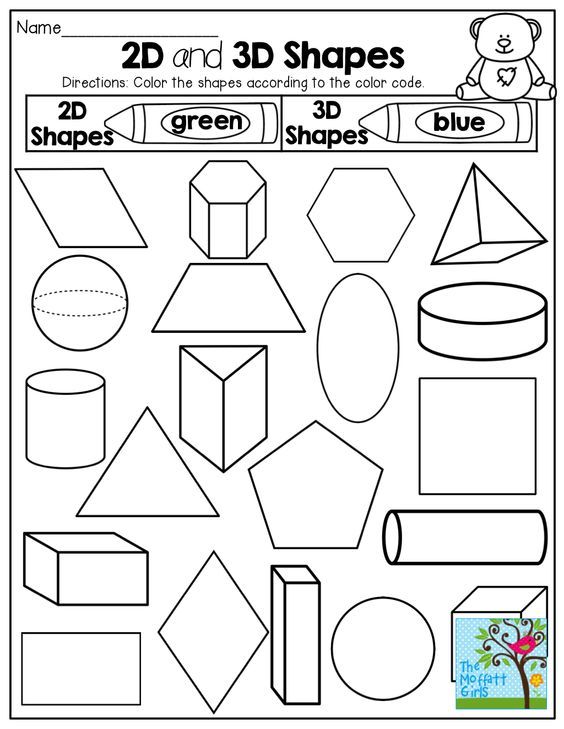 2d And 3d Shapes Activities For Grade 1