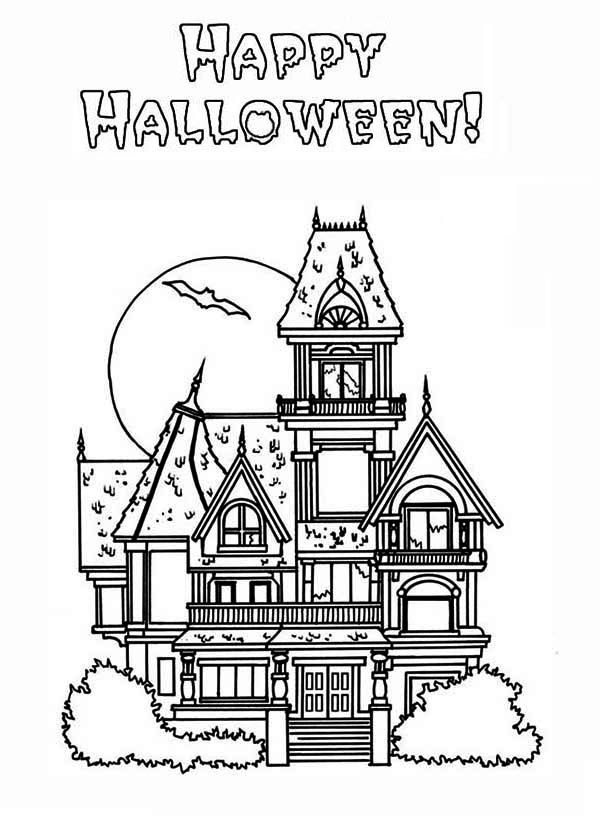 Haunted House Coloring Sheet Free