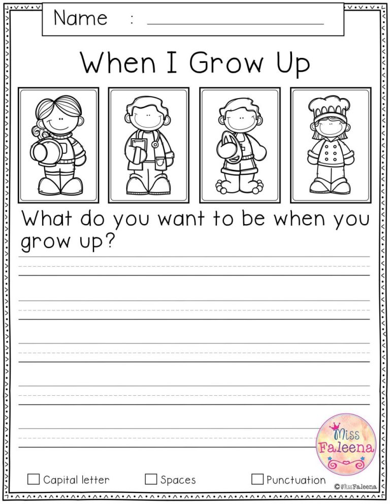 1st Grade Writing Prompts Printables