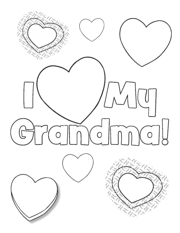 Happy Birthday Great Grandma Coloring Pages