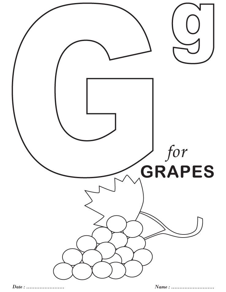 Preschool Alphabet Coloring Pages For Kids
