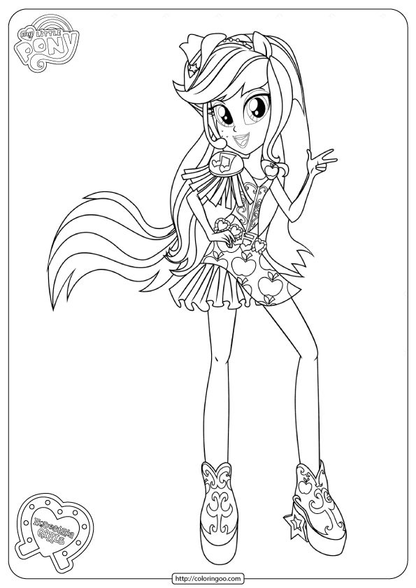 Rarity My Little Pony Equestria Girls Coloring Pages