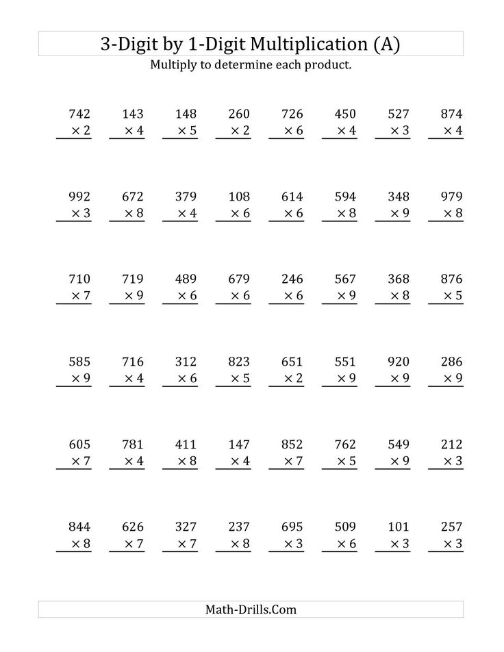 2 Digit By Three Digit Multiplication Worksheets