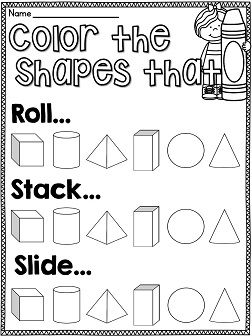 2d And 3d Shapes Worksheet For Grade 1