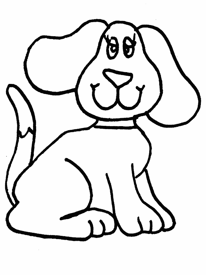 Easy Puppy Pictures To Color