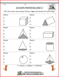 2d And 3d Shapes 3rd Grade