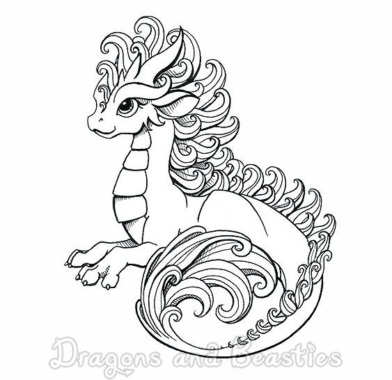Female Dragon Cute Baby Dragon Coloring Pages