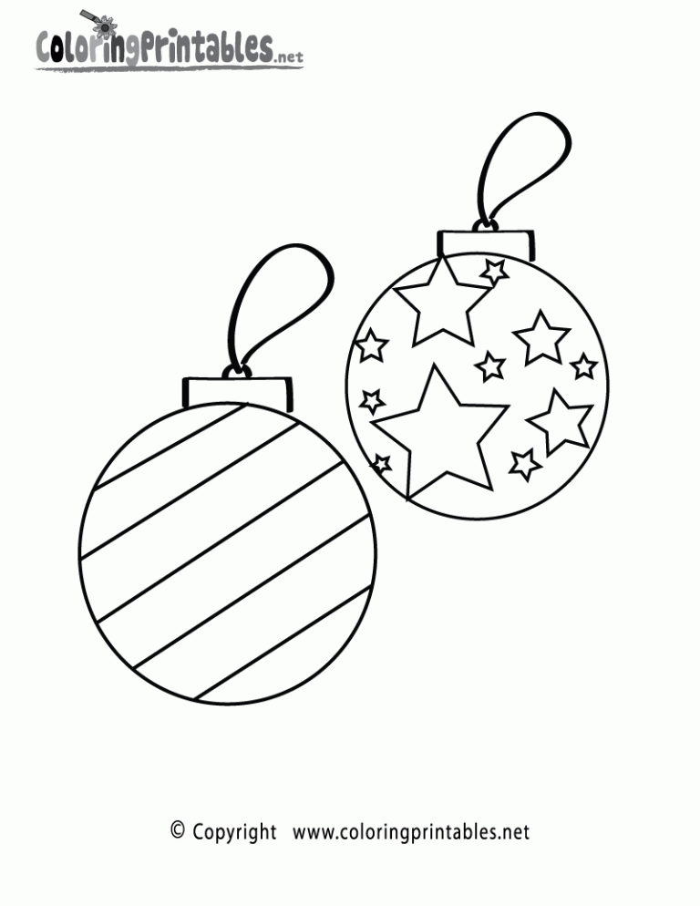 Free Printable Christmas Ornament Coloring Page