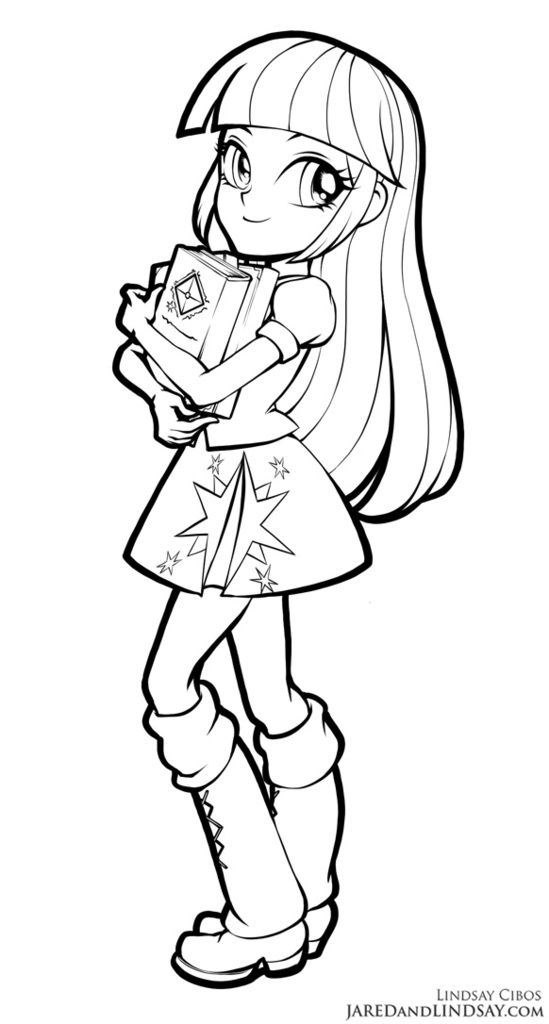 My Little Pony Equestria Girls Coloring Pages Twilight Sparkle