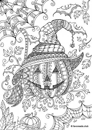 Easy Print Downloadable Free Printable Full Size Halloween Coloring Pages