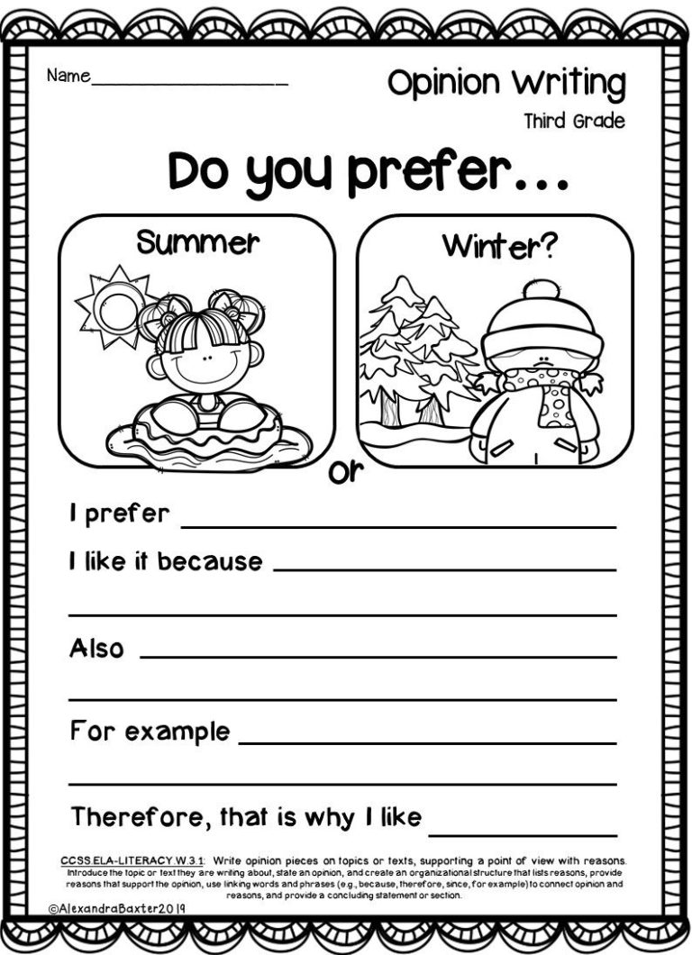 1st Grade Writing Prompt Worksheet