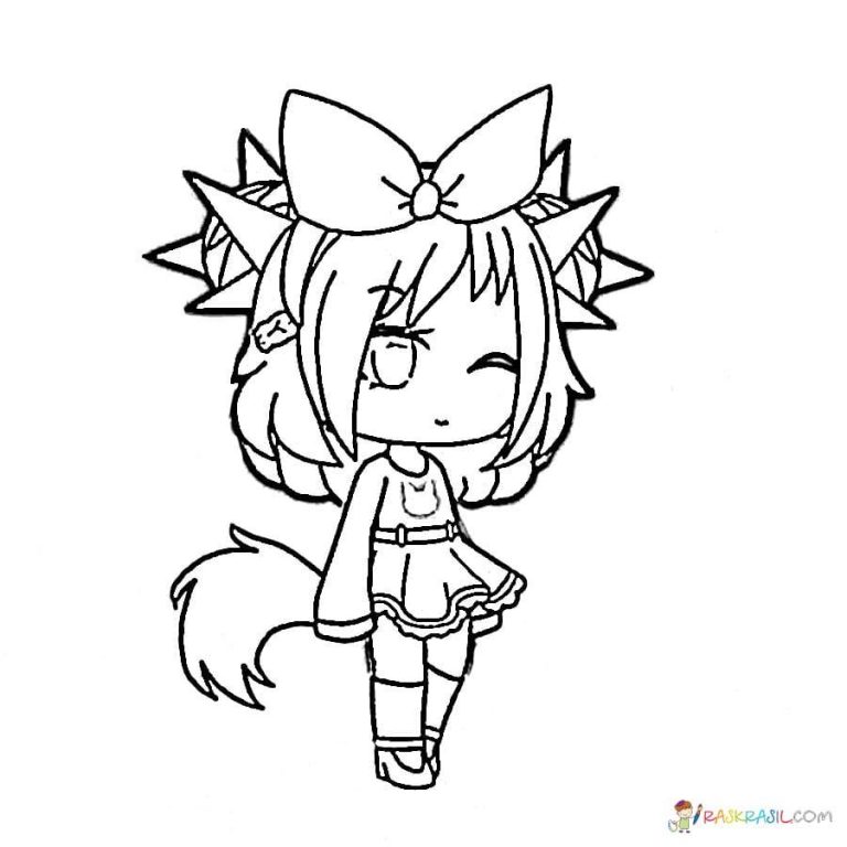 Printable Simple Easy Gacha Life Coloring Pages