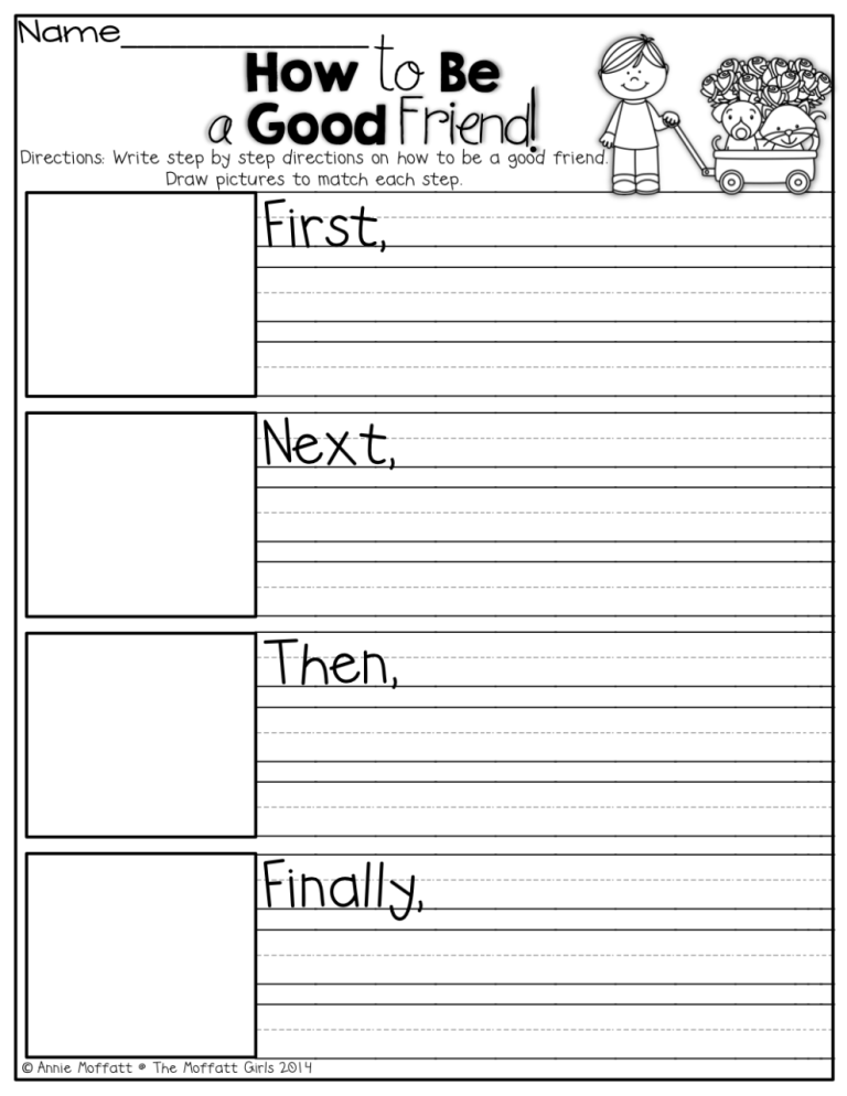 1st Grade Blank Writing Sheets