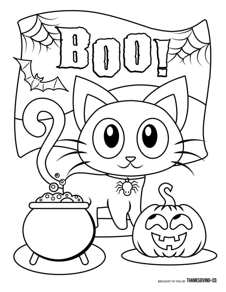 Coloring Pages For Kids Halloween Easy