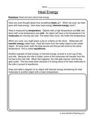 4th Grade Science Forms Of Energy Worksheet