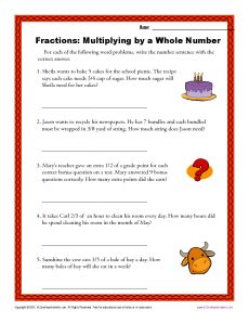 4th Grade Equivalent Fractions Word Problems