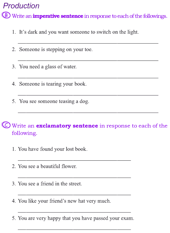 4 Kinds Of Sentences Worksheet 4th Grade