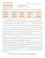 3rd Grade Vocabulary Fill In The Blank Worksheets