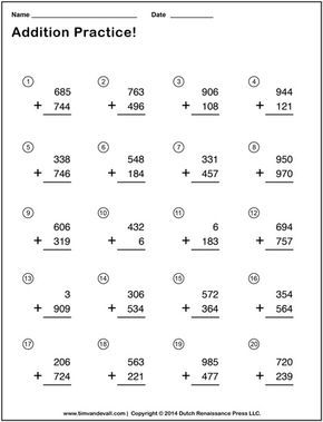 3 Digit Addition And Subtraction Worksheets Free