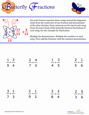 Adding And Subtracting Fractions With The Same Denominator Worksheet Year 3