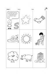 Initial Sounds Cut And Paste Worksheets