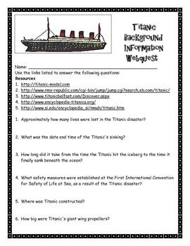 Titanic The Ship Math Worksheet Answer Key