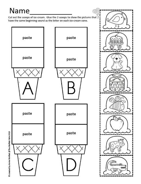 Letter Sound Worksheets Cut And Paste