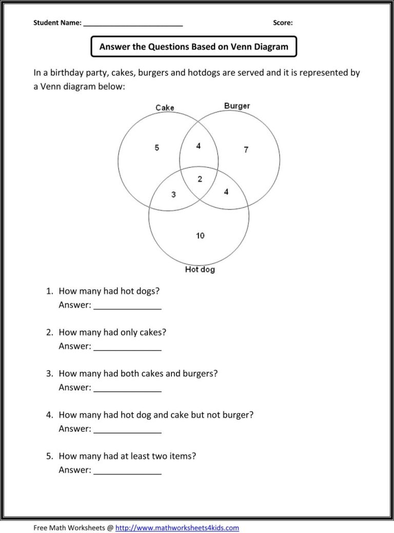 Maths Worksheet For Class 5 With Answers