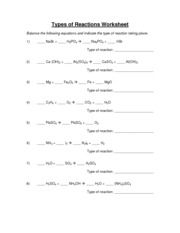 Balancing Chemical Equations Worksheet 2 Answers