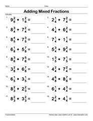 Adding Fractions With The Same Denominator Worksheet Year 5