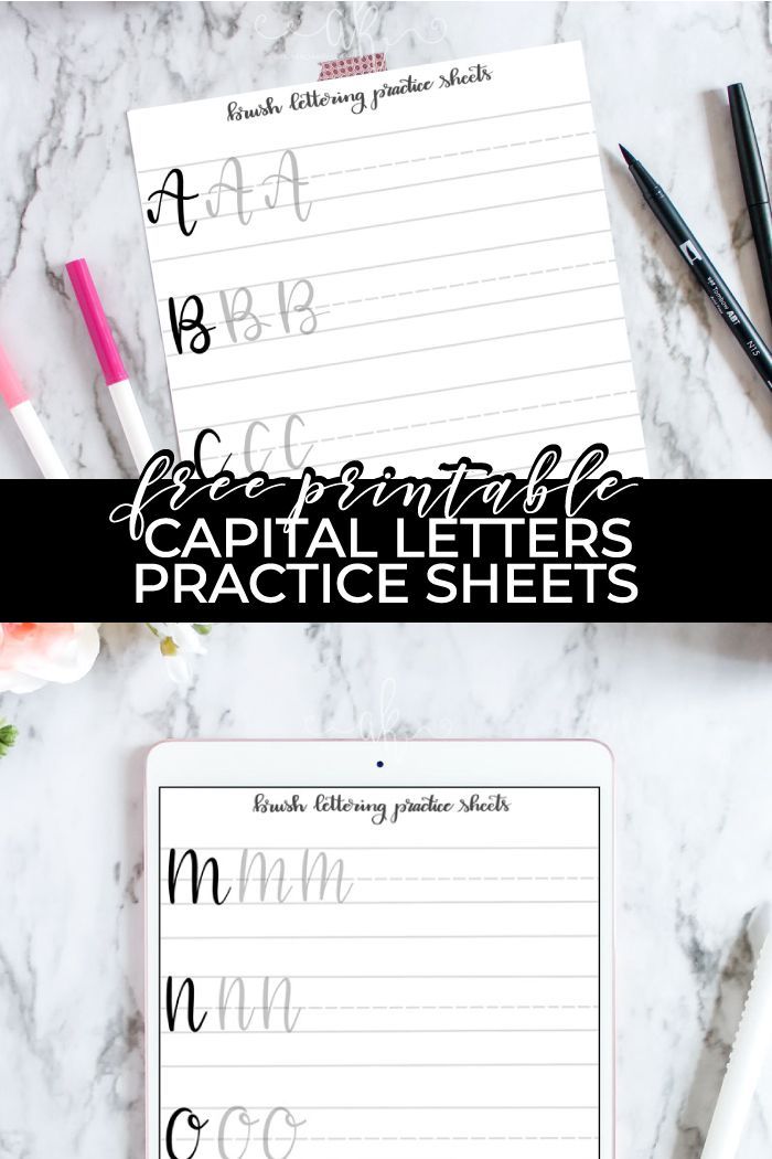 Free Printable Hand Lettering Alphabet Practice Sheets