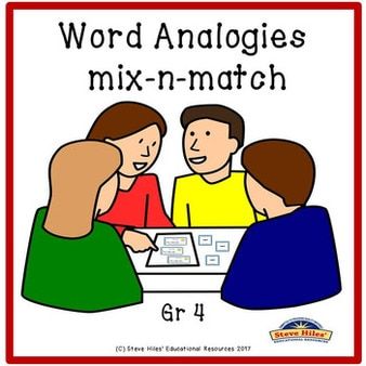 Analogy Activity Sheets For Grade 4