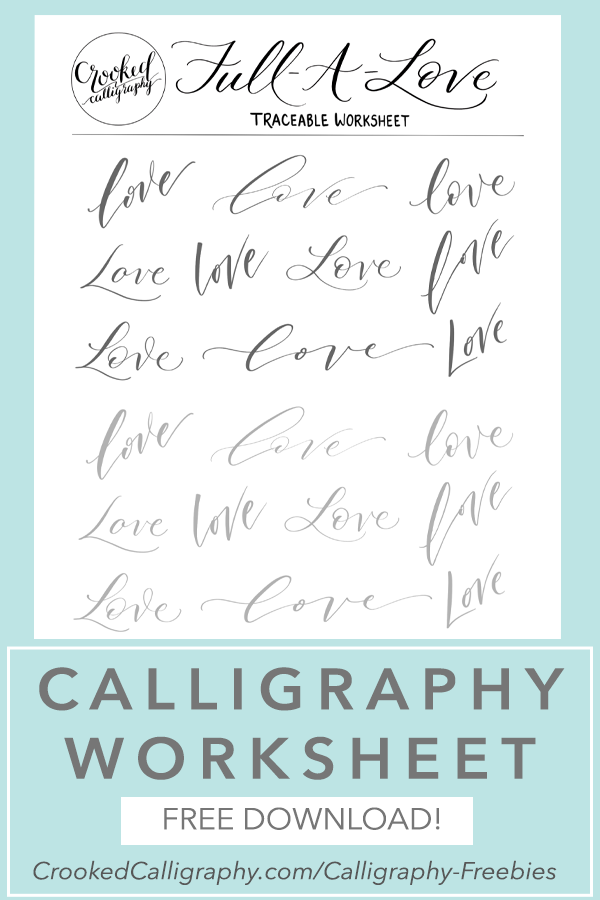 Beginner Calligraphy Worksheets Free