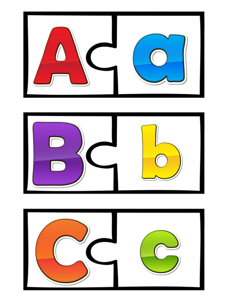 Abc Lowercase And Uppercase Letters