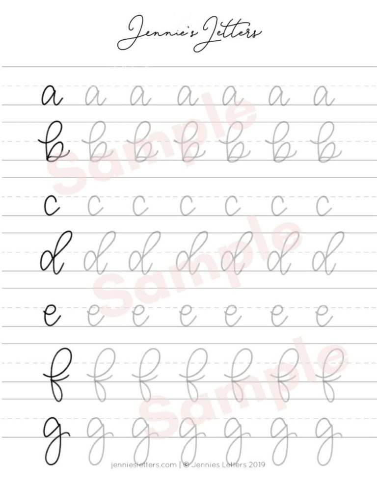 Beginner Calligraphy Worksheets